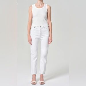 Agolde Women's Straight Leg Jeans - White